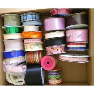 Multiple Spools of Ribbon * Decorative * Sewing * Quilting * Crafts * F214 cc